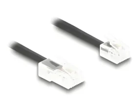 DeLock / Špirálový telefónny kábel / RJ11 - RJ45 / 2 m / čierny (88479)