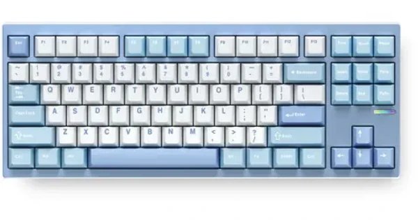 MCHOSE GX87 Lite Matcha Latte V2 modrá / herná bezdrôtová klávesnica / mechanická / Matcha Latte V2 / 2.4GHz / US Layout (GX87-A2)