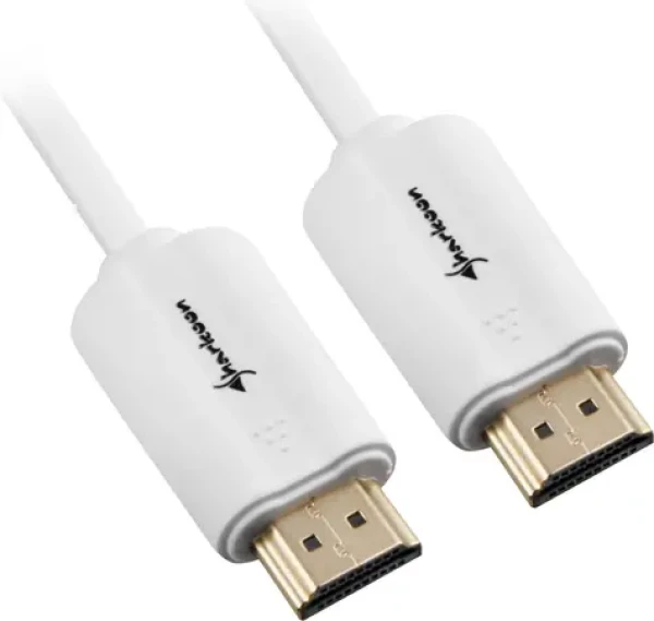 Sharkoon HDMI kábel / 4K / 2 m / AA / biely (4044951018116)