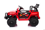 Mamido Mamido Elektrické autíčko OFFROAD červené 12V Vysoký podvozok, široké sedadlo, Odpružené nápravy, 2,4 GHz Diaľkové ovládanie LED svetlá