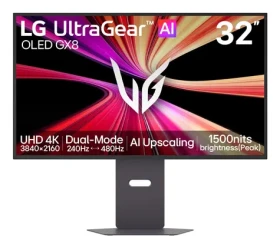 31,5" LG UltraGear Evo AI 32GX870B-B čierna / Monitor / Tandem OLED / 4K UHD 240Hz / Full HD 480Hz / HDR500 / USB-C 90W (32GX870B-B.AEU)