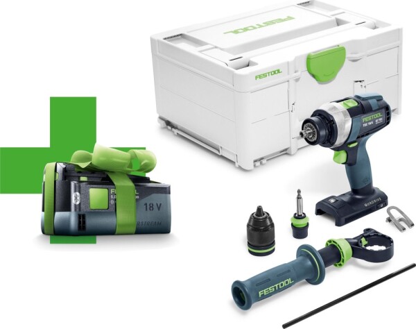 Festool Akumulatorowa wiertarko-wkrętarka TDC 18/4 I-Basic-5,0 (577052) 1 x Akumulator 5 Ah