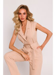 Dámsky overal s asymetrickým vzorom M780 Beige - MOE S-36 béžová