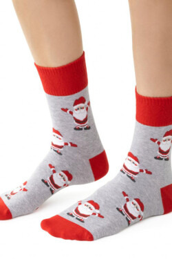 VIANOČNÉ PONOŽKY PRE ŽENY 136 M.J.šedá 38-40