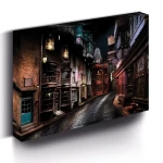 Pyramíd LED svietiaci obraz Harry Potter - Priečna ulica / Obraz / 30x40 cm / napájanie 3x AA (WDCL12579EPM)