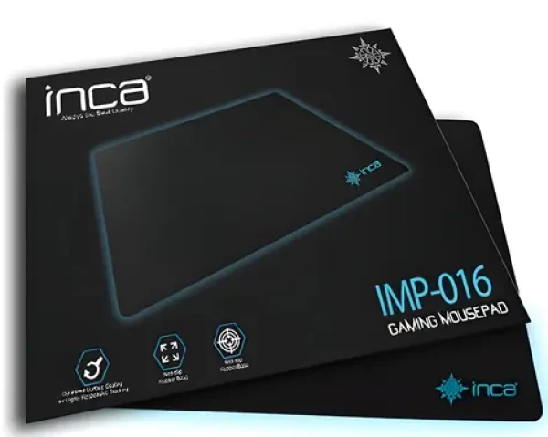 INCA IMP-016 čierna / Podložka pod myš / textil / 220x290x3 mm / protišmyková základňa (IMP-016)