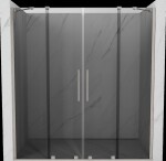 MEXEN/S - Velar Duo posuvné sprchové dvere 170, grafit, nikel kartáčovaný 871-170-000-42-97