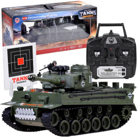 Mamido Veľký diaľkovo ovládaný tank na diaľkové ovládanie German Tiger 45 cm strieľa RC0252ZI