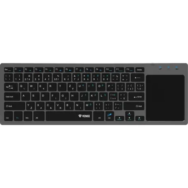 YENKEE YKB 5000CS WL šedá / Bezdrôtová klávesnica s touchpadom / 2.4GHz / CZ Layout (45017521)