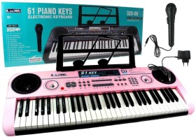 Mamido Veľký keyboard pre dievčatá - mikrofón a USB vstup