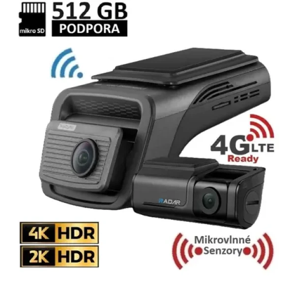 Thinkware U3000PRO 2CH čierna / Kamera do auta / 4K+2K / WiFi / LTE / HDR / microSD (U3000PRO 2CH)
