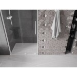 MEXEN/S - Velar L posuvné sprchové dvere 120, transparent, biela 871-120-003-01-20