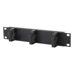 Lanview RA10110BL čierna / Káblový manažment panel / 10" / 1U / 3 háčiky (RA10110BL)