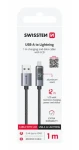 Swissten Kábel USB-A na Lightning s LCD displejom 1m čierna / 12W / USB-A (M) / Lightning (71551071)