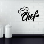 Veselá Stena Samolepka Chef Farba: béžová, Veľkosť: 80 x 55 cm