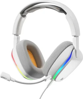 Glorious GHS Eternal biela / Herné slúchadlá s mikrofónom / Stereo / RGB / USB-C (GLO-A-2PC-WHT)