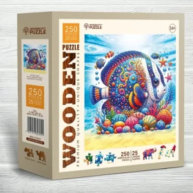 Wooden City Drevené puzzle Exotická ryba