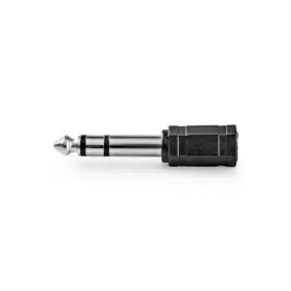 Nedis Stereo audio adaptér jack 6.35 mm (M) - jack 3.5 mm (F) čierna / poniklované (CAGB23930BK)