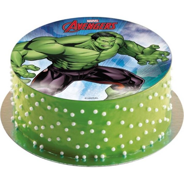 Jedlý papier na tortu Hulk 20 cm - Dekora - Dekora