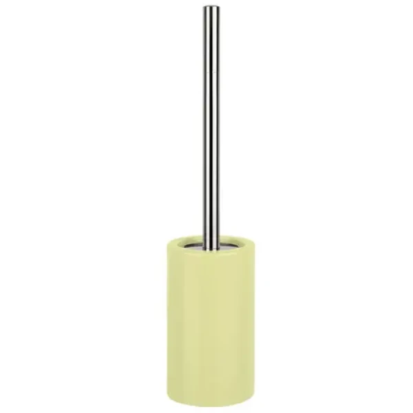 Spirella TUBE WC kefa so žltou keramickou nádobou / nerezová rukoväť / PP hlavica O 72 mm