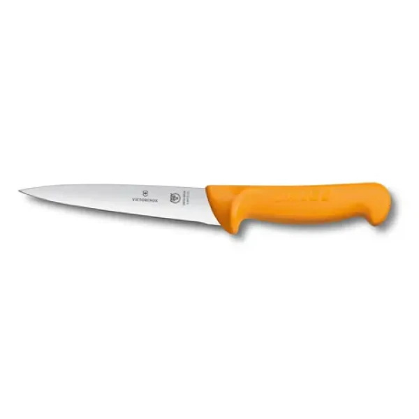 VICTORINOX Vykosťovací a vykrvovací nôž Swibo oranžová / 15 cm / Hladké ostrie (5.8412.15)