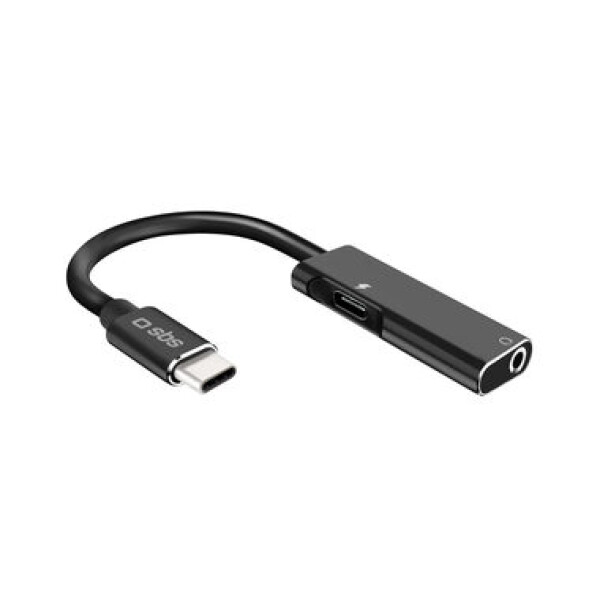 SBS Adaptér USB-C na Jack 3.5 mm female čierna / 15 cm (TEJACKTYCCHARGK)