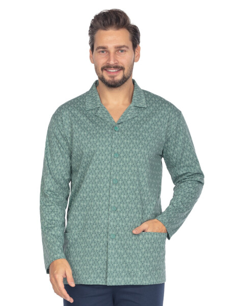 Regina 463 long/r M-XL L24 pánske pyžamo bez zipsu tmavě modrá XL