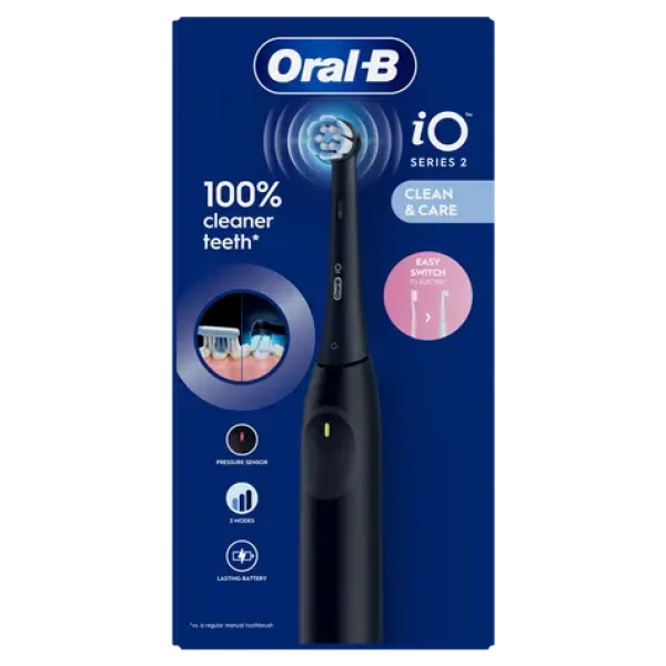 Oral-B iO2 Night Black / Elektrická zubná kefka / magnetická iO technológia / 3 režimy čistenia / senzor tlaku (iO2 Night Black)