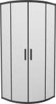 MEXEN - Rio sprchovací kút štvrťkruh 90 x 90, dekor, čierna 863-090-090-70-30
