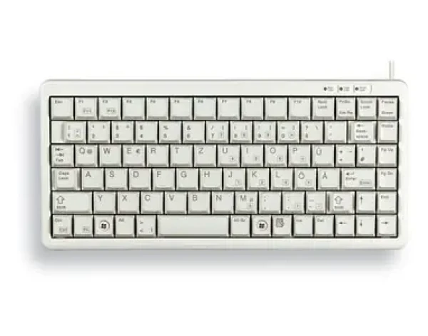 Cherry G84-4100 Compact biela / Klávesnica / Francúzske rozloženie / 86 kláves / drôtová (G84-4100LCMFR-0)