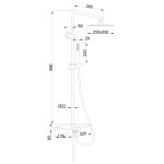 INVENA - Sprchový stĺp SVART BASIC, čierna AU-85-D04-X