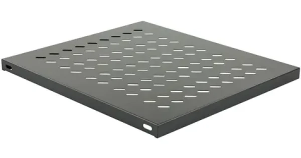 Lanview 19" 1U / Polica do racku / hĺbka 80 cm / nosnosť 50 kg / čierna (RAS105BL)