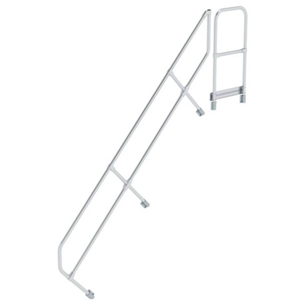 MUNK Günzburger Steigtechnik 600510 Munk Druhé madlo na schody s plošinou 45° 10 schodov 1 ks; 600510