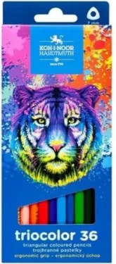 KOH-I-NOOR Trojhranné pastelky Triocolor 36ks Tiger (155184)