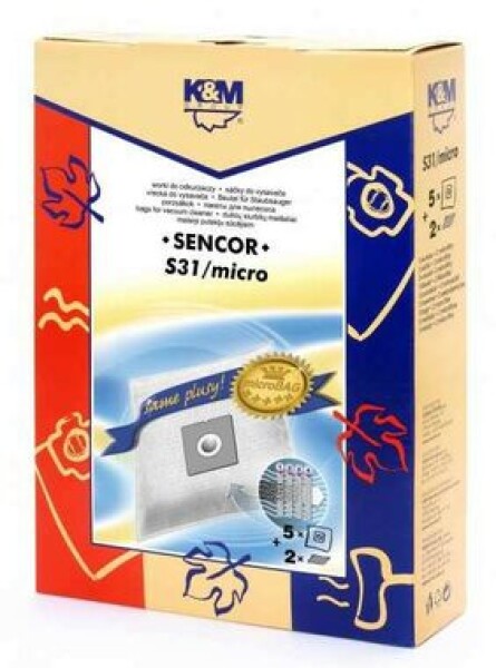 Kamp;M Vrecká do vysávača Sencor S31 Micro / 5ks + 2 filtre (5907804884353)