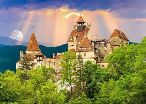 ENJOY Puzzle Drakulov hrad, Bran, Rumunsko