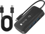 Techly Bezdrôtový AV transmiter USB-C - HDMI čierna / AV vysielač a prijímač / 1080p / 60 Hz / dosah 30 m (IDATA USBC-HUB5WL)