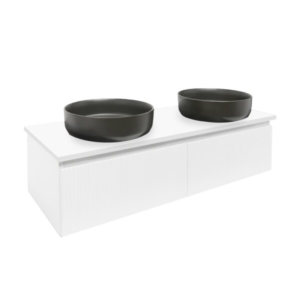 Kúpeľňová skrinka s krycou doskou SAT Evolution 118x30x44, 8 cm biela mat SATEVO120WMD SATEVO120WMD