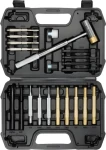 YATO Sada vyrážačov s kladivkom 21 ks / Sada vyrážačov / kladivo 190 mm / priemer vyrážača 20 mm / plastový kufrík (YT-47122)