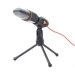 Gembird MIC-D-03 stolný mikrofón / tripod / 3.5 mm jack / čierna (MIC-D-03)