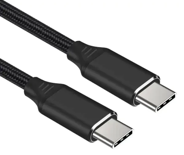 PremiumCord Kábel USB-C M/M / 240W 480Mbps čierny bavlnený oplet 1m (ku31cv1)