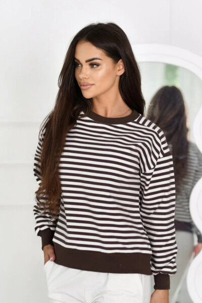 RIANA BLOUSE ČOKOLÁDA - SMETANA S