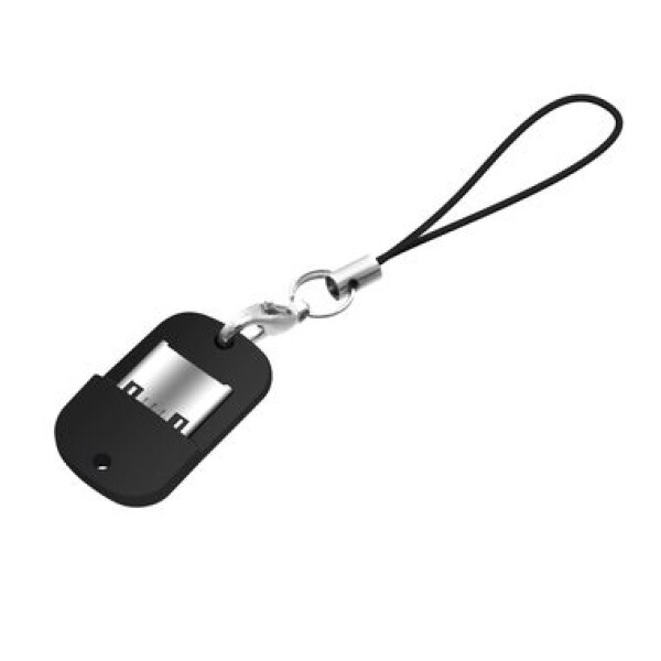 FIXED Miniatúrny microUSB OTG adaptér pre mobilné telefóny a tablety s puzdrom čierna / USB 2.0 (FIXA-MTOAM-BK)