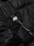 Čierna zimná prešívaná plus size bunda s kapucňou S'west (B8267-1) odstíny černé 46
