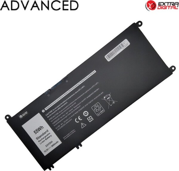 Extra Digital Nešiojamo kompiuterio baterija DELL 33YDH, 55Wh, Extra Digital Advanced