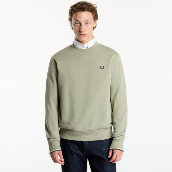 Mikina FRED PERRY Crew Neck Sweatshirt Seagrass L