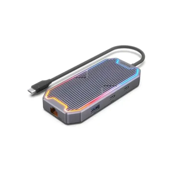 Unitek USB-C hub 7v1 / Hub USB / HDMI 4K60Hz / RJ45 1Gb / USB 3.2 Gen2 10Gbps / PD 100W (D1029A)