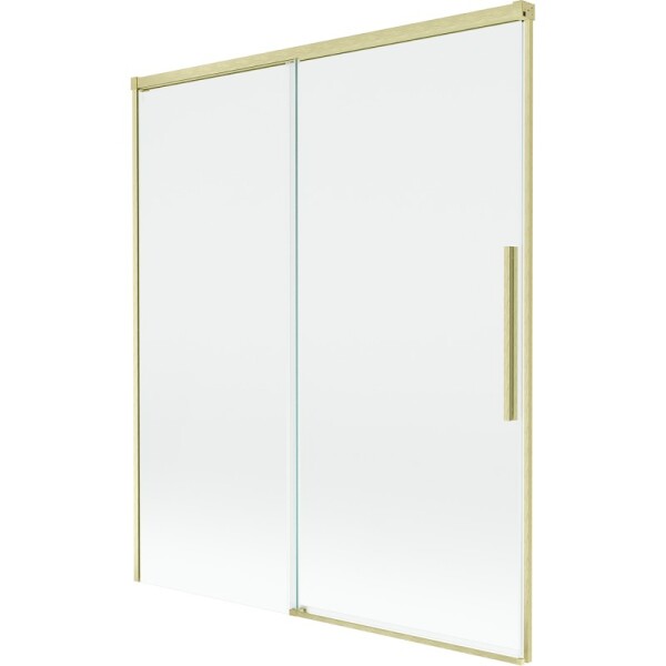 MEXEN/S - Rox vaňová zástena 2-krídlová posuvná 140 x 150, transparent, zlatá kartáčovaná 8C9-140-001-55-00