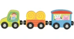 GOKI Drevený traktor s vlečkami Pepé