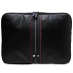 BMW Carbon Red Stripe 14" čierna / Puzdro pre notebook / Karbónový vzor / Červený pruh (BMCS14COMSCAKR)